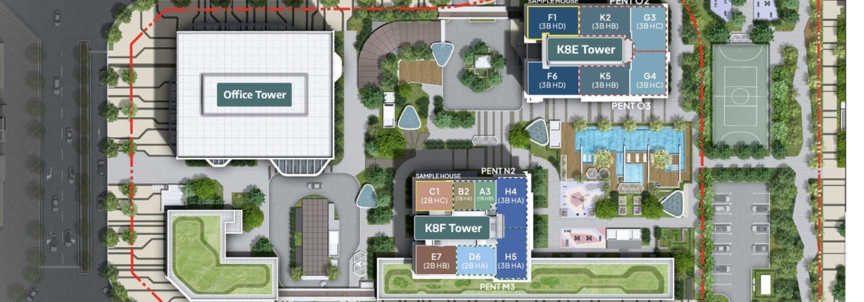 Mặt bằng phân khu K8HH1 Starlake The Prime Tây Hồ Tây
