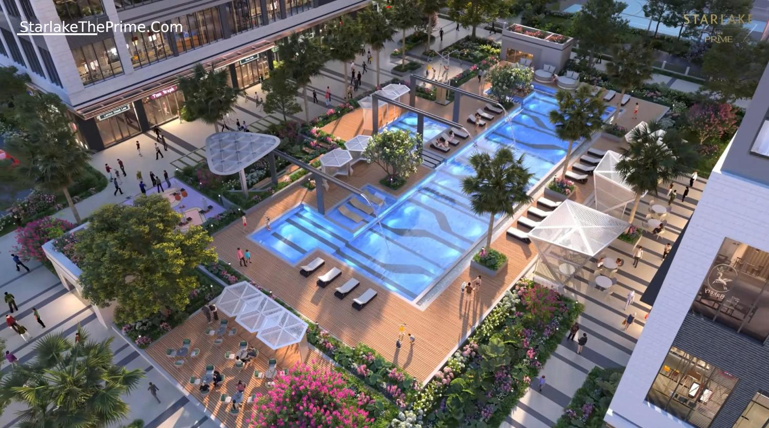 Bể bơi ngoài trời tại The Prime Starlake Tây Hồ Tây