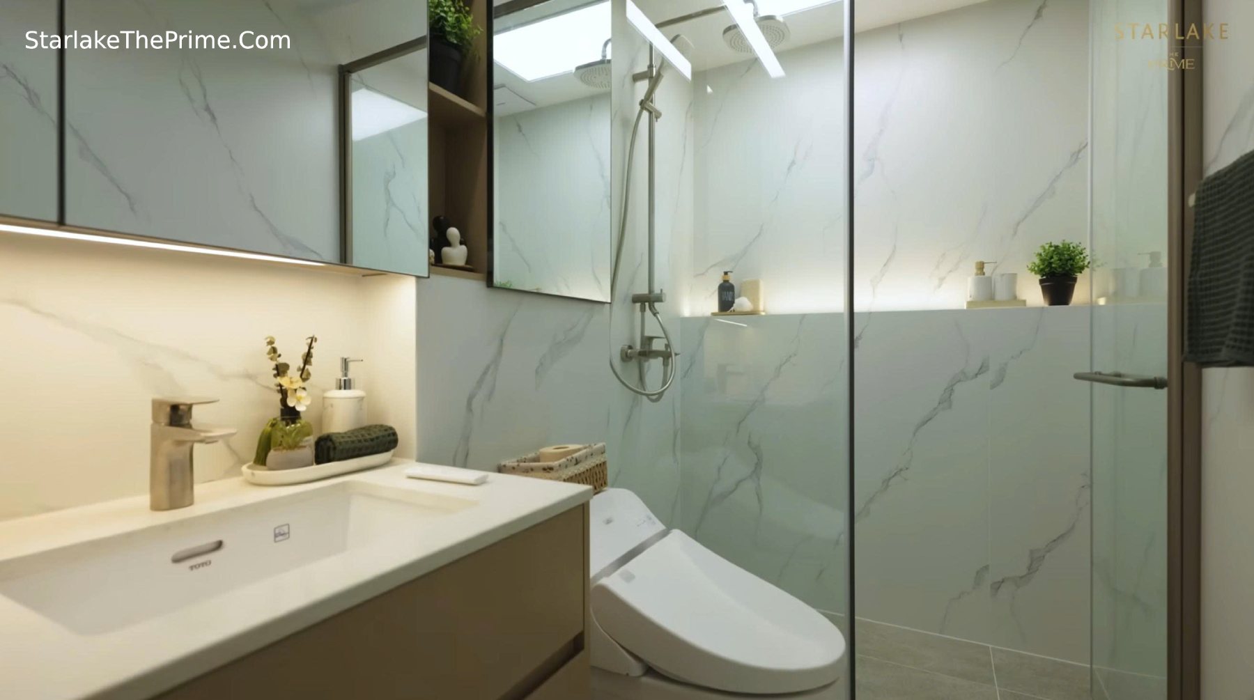 Thiết bị vệ sinh cao cấp tại căn hộ mẫu 2 ngủ chung cư K8 Starlake The Prime Tây Hồ Tây
