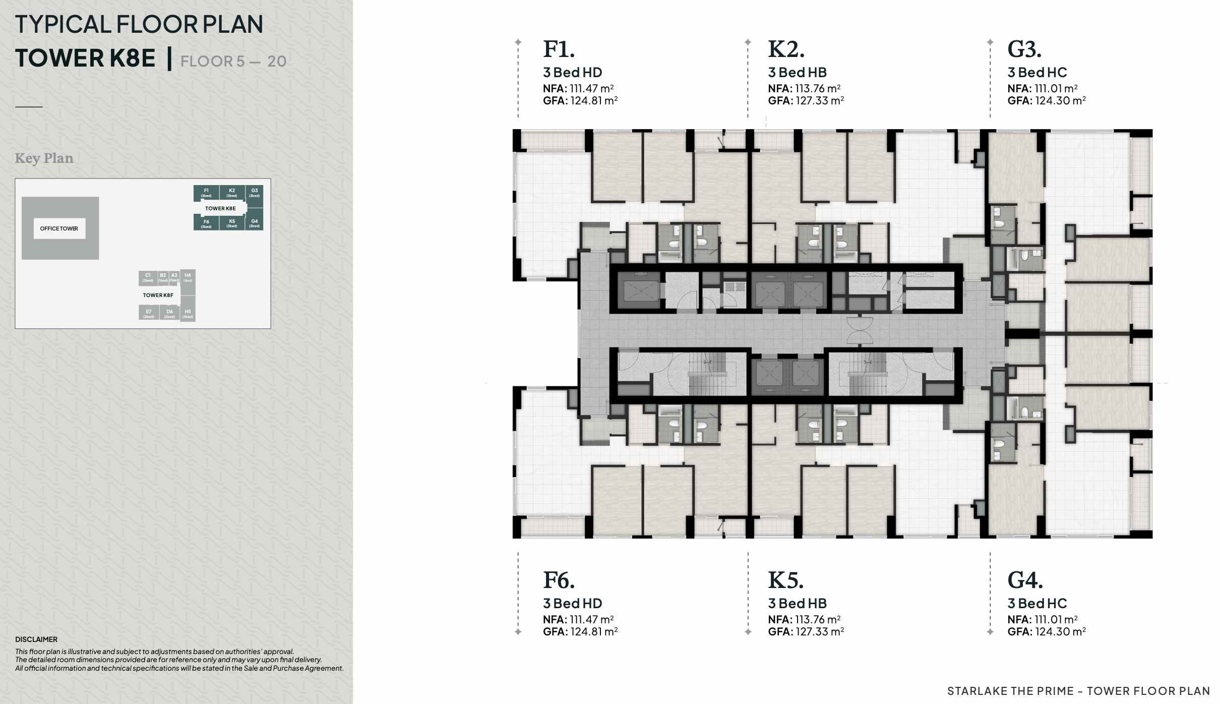 Mặt bằng tầng điển hình toà chung cư K8E Starlake The Prime