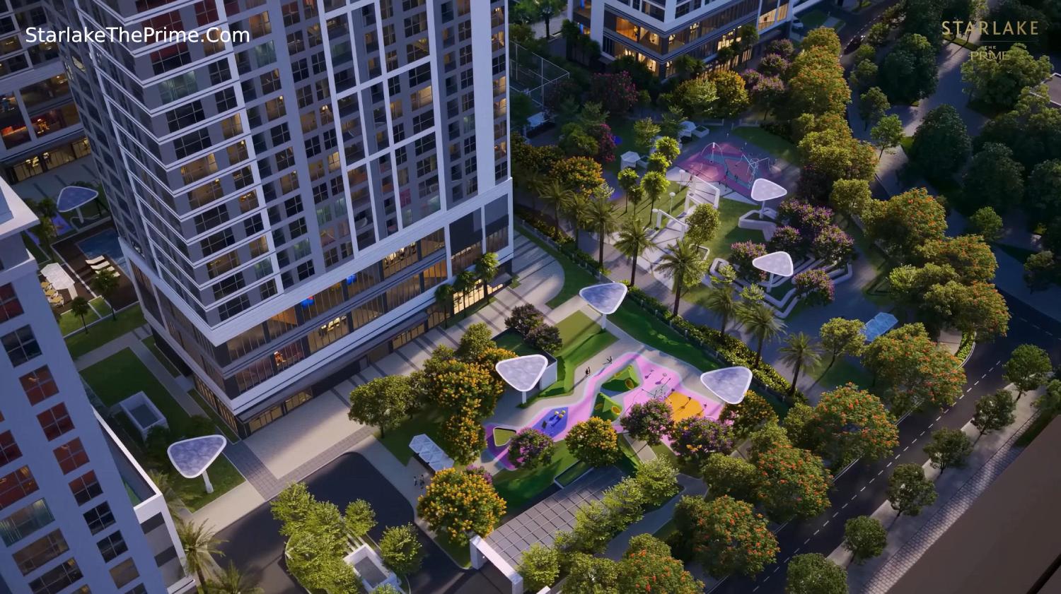 Không gian xanh tại Chung cư Starlake The Prime Tây Hồ Tây